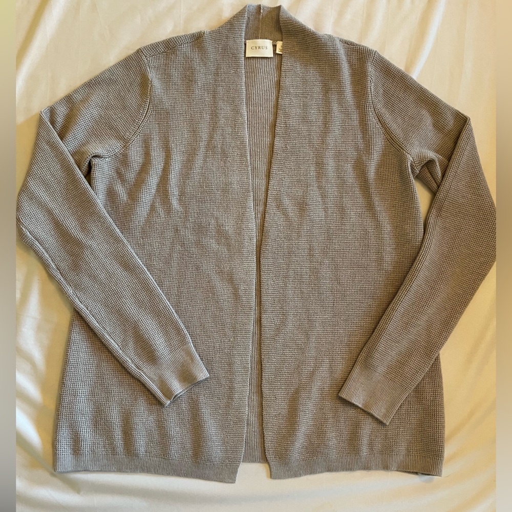 Tan Open Knit Cardigan